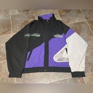 Vintage 90’s Team Kawasaki Motocross Windbreaker Jacket Purple Green Size XL